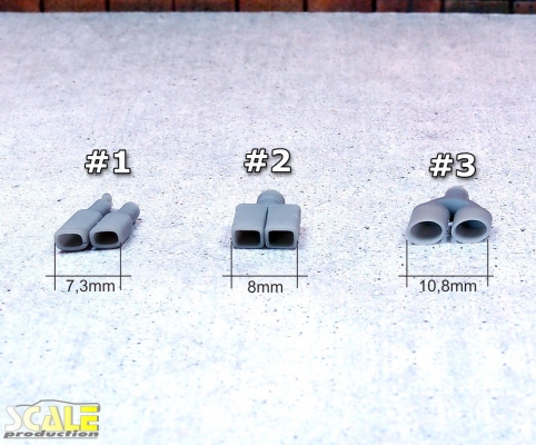 Preview: Auspuff-Endrohre (1Stk.)