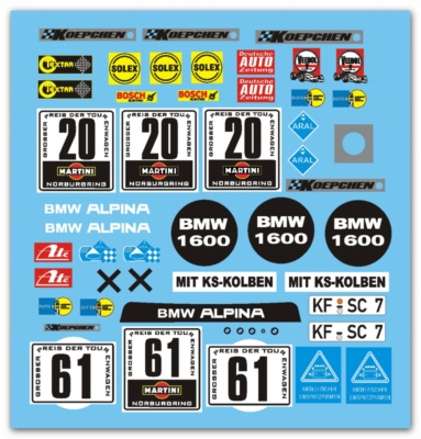Decals BMW 1600/2002 Alpina/Koepchen